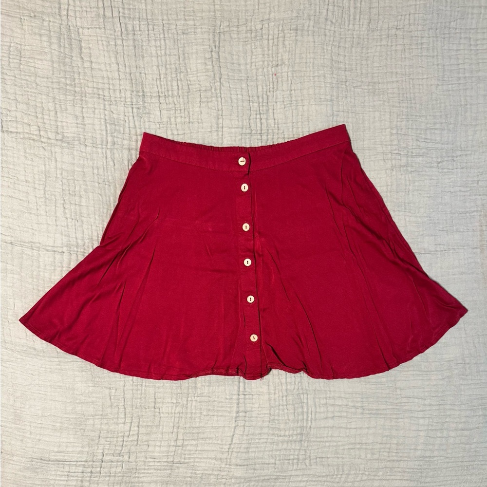 Red Mini Skirt Casual